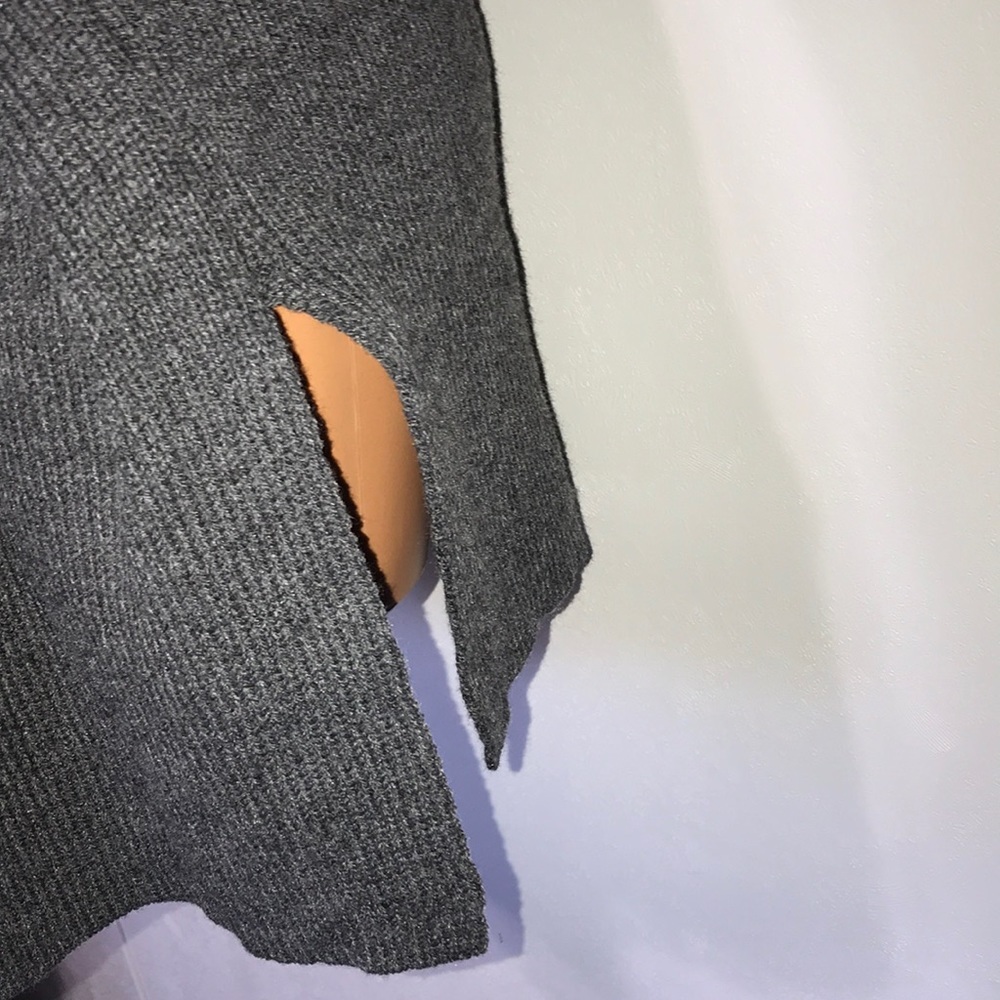 Sage Gray Knit Wrap Tunic Sweater - Picture 5 of 12